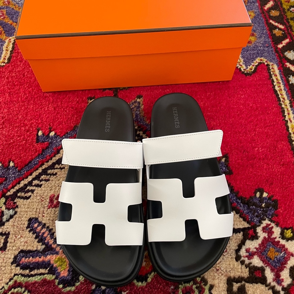 📍Sold📍Authentic Hermes Chypre in white leather size 36.5